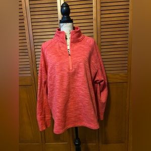 Women’s plus Coral 1/4 sweatshirt